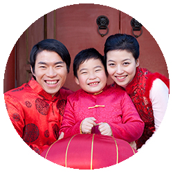 Chinese New Year family