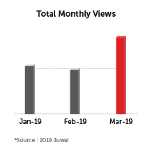 Total monthly views